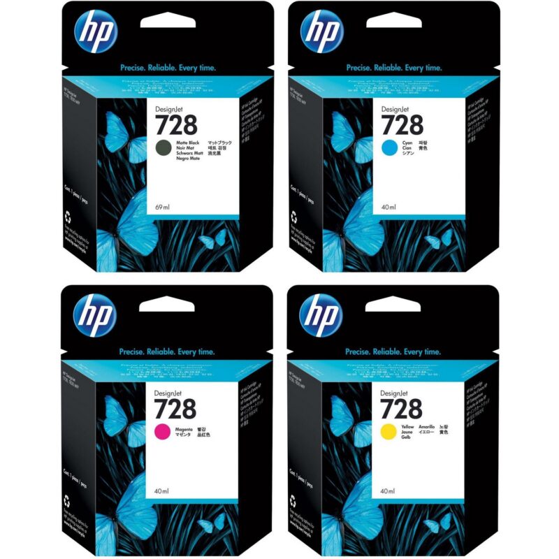 HP 728 Original Ink Cartridge Black & Tri-color