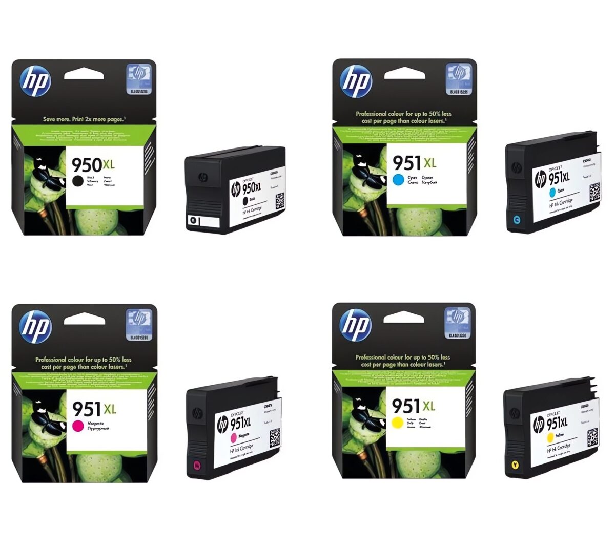 HP 950XL / 951XL Original Ink Toner Black & Tri-color