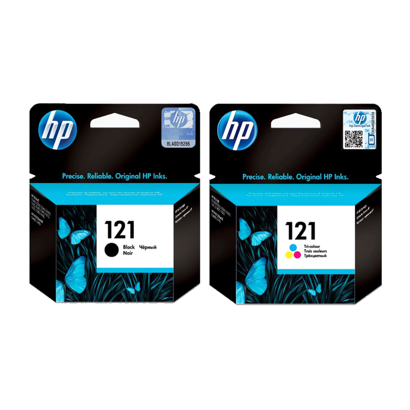 HP 121 Inkjet Cartridge Set Original Black and Color