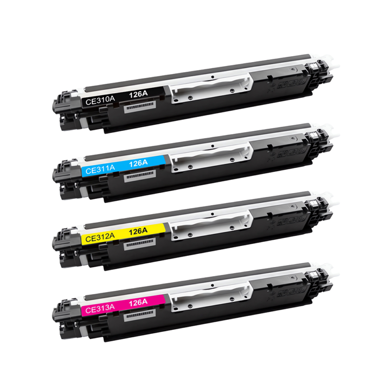 HP 126A Laser Toner Set Compatible Black and Color