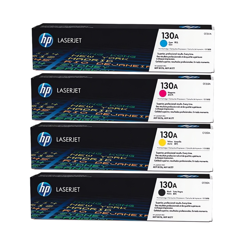 HP 130A Laser Toner Set Original Black and Color