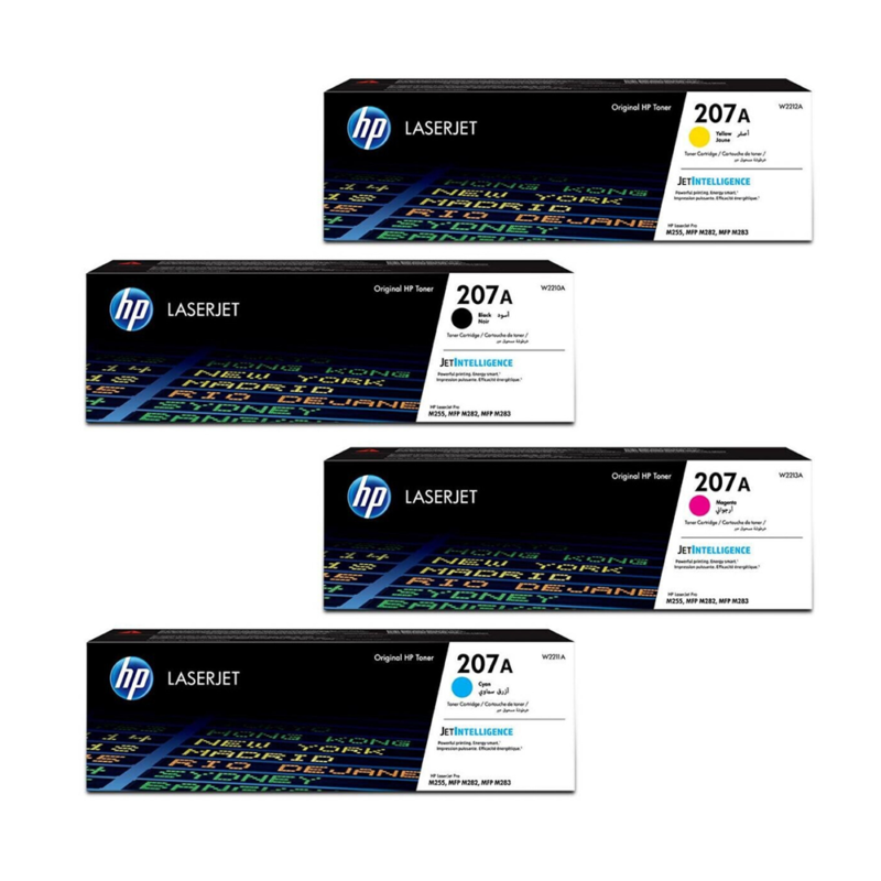 HP 207A Laser Toner Set Original Black and Color