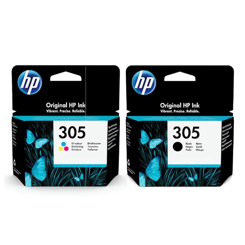 HP 305 Inkjet Cartridge Set Original Black and Color