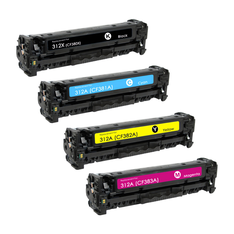 HP 312A Laser Toner Set Compatible Black and Color