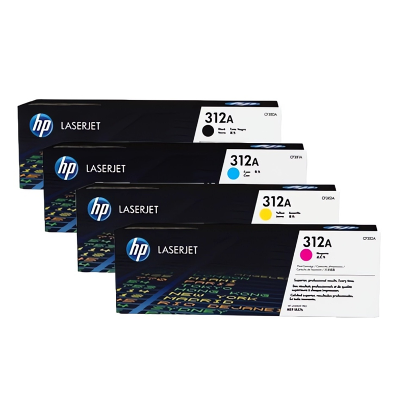 HP 312A Laser Toner Set Compatible Black and Color