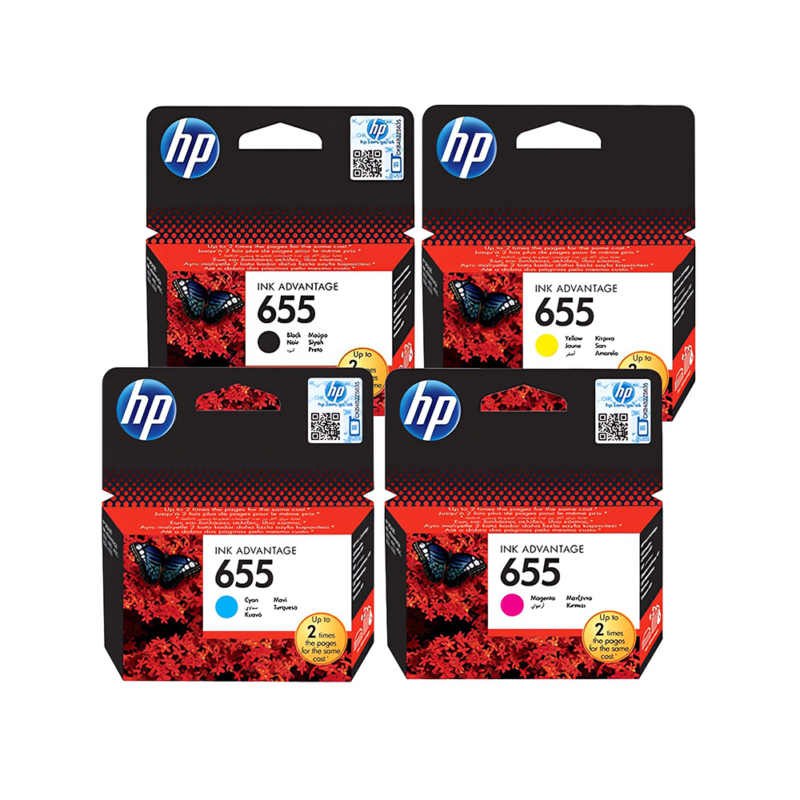 HP 655 Inkjet Cartridge Set Original Black and Color