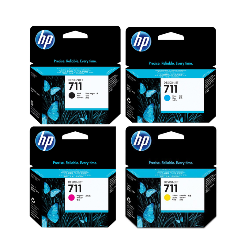 HP 711 Inkjet Cartridge Set Original Black and Color