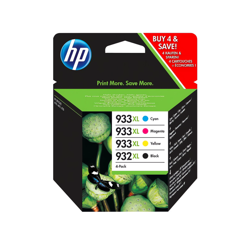 HP 932XL 933XL Inkjet Cartridge Set Original Black and Color