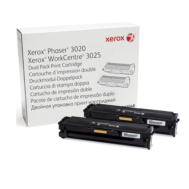 XEROX-3020-3025-Laser-Toner-Cartridge-Original-Black-Pack-2-Cartridges